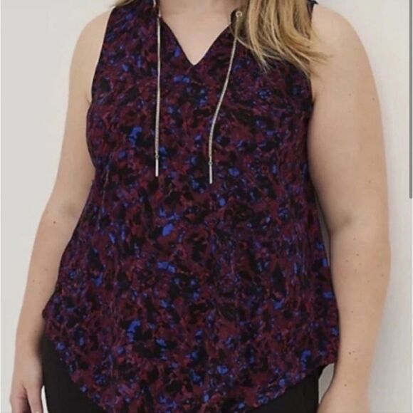 Torrid -245 Sleeveless Crepe Animal Print Top Blouse Women's Plus size 4X - Picture 4 of 10